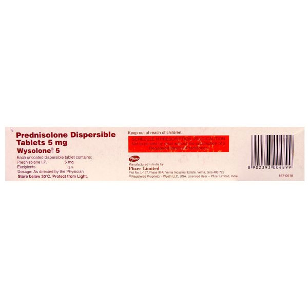 Prednisolone 5mg Tablets (Wysolone 5) - Image 2